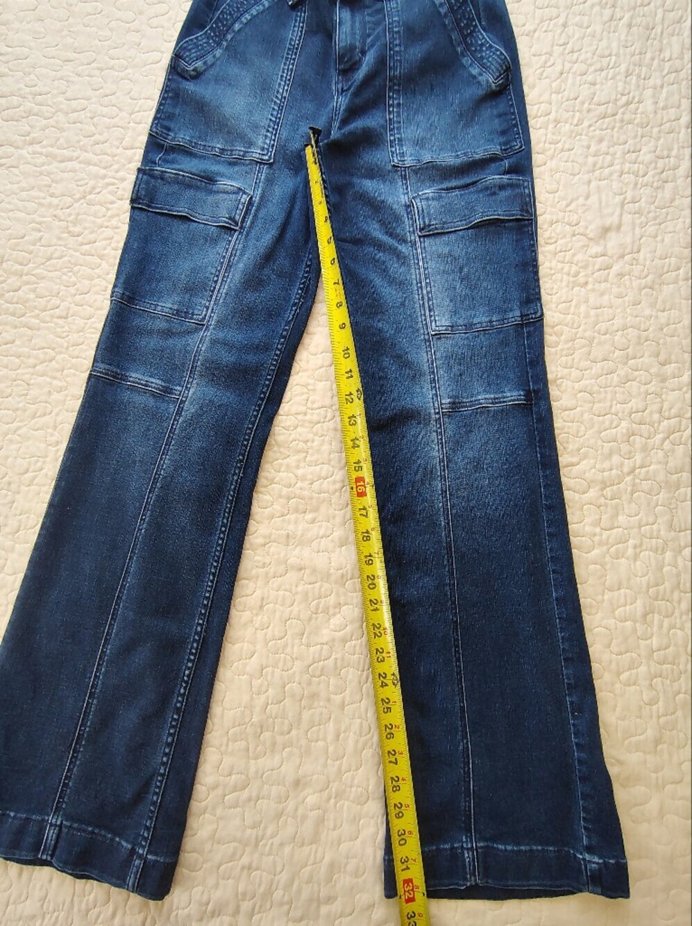 White House Black Market Navy Denim Pants Size 25. - Picture 3 of 11